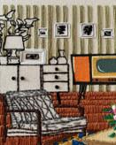 تابلو گلدوزی طرح اتاق من