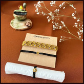 ست دستبند و انگشتر میکرومکرمه دستباف