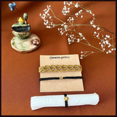 ست دستبند و انگشتر میکرومکرمه دستباف