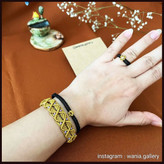 ست دستبند و انگشتر میکرومکرمه دستباف