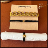 ست دستبند و انگشتر میکرومکرمه دستباف