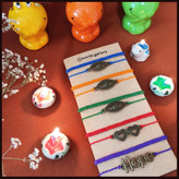 ست دستبند پلاک دار دستباف طرح های فانتزی