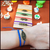 ست دستبند پلاک دار دستباف طرح های فانتزی