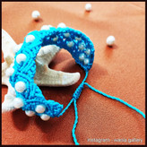 دستبند میکرومکرومه مروارید دار دستباف