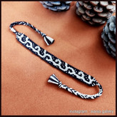 دستبند دستباف طرح ریشه های دوستی