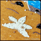 دیوارکوب گلدوزی و رنگامیزی شده طرح دریا در چشم من