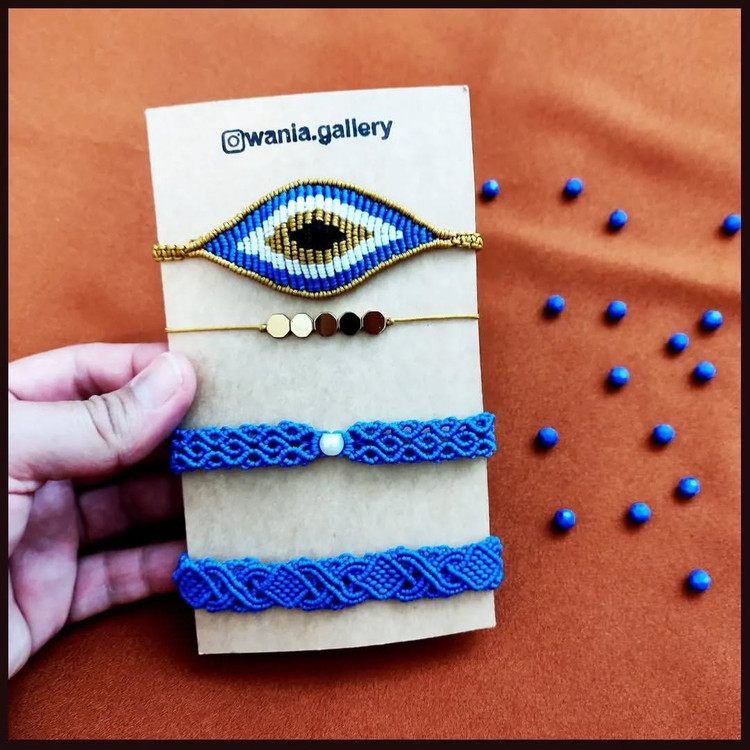 دستبندهای میکرومکرومه ظریف دستبافت