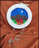 تابلو گلدوزی شده با دست طرح شب های کوهستان