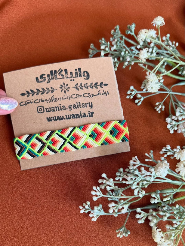 دستبند بافت طرح سه بعدی