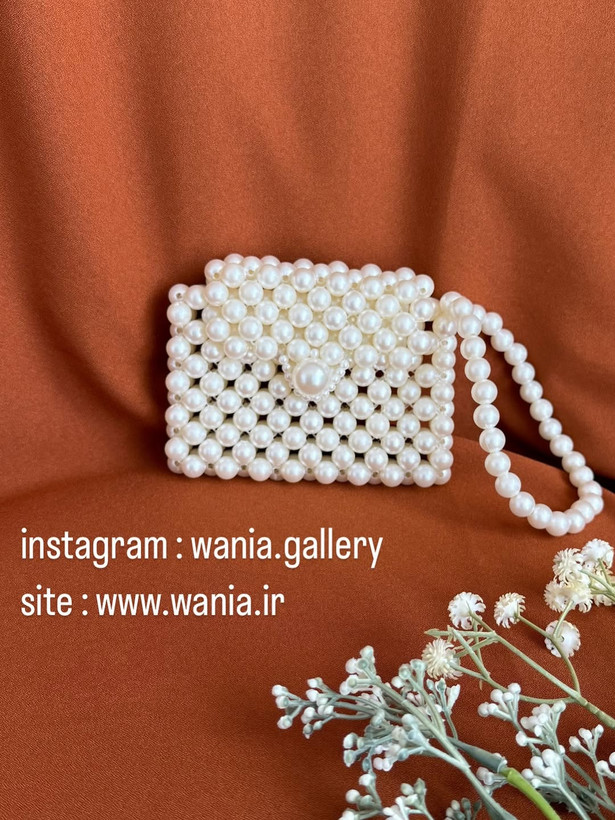 کیف مرواریدی دستبافت