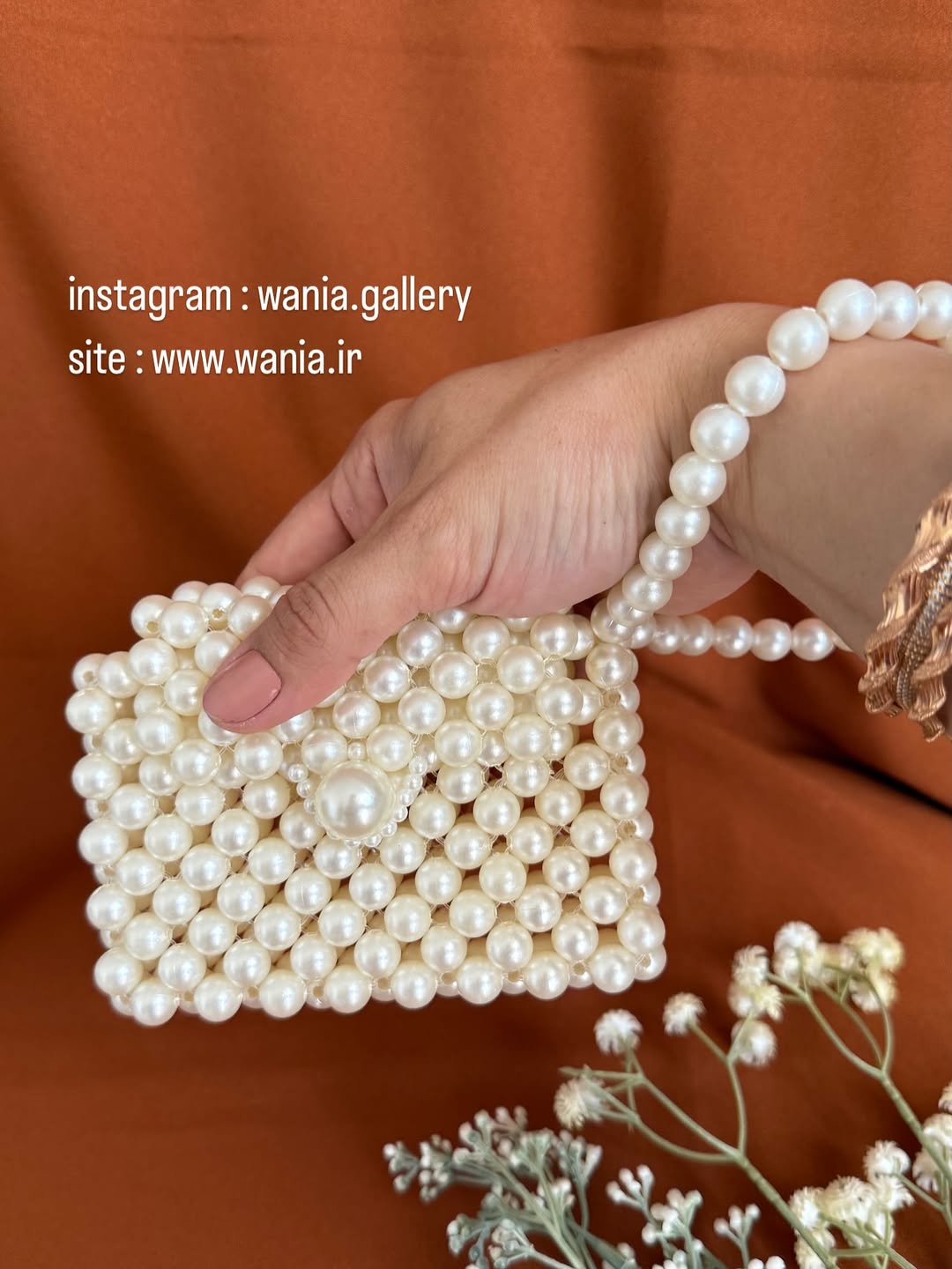 خرید آنلاین کیف مرواریدی دستبافت