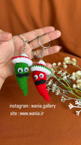 آموزش رایگان بافت آویز کیف فلفل مکزیکی