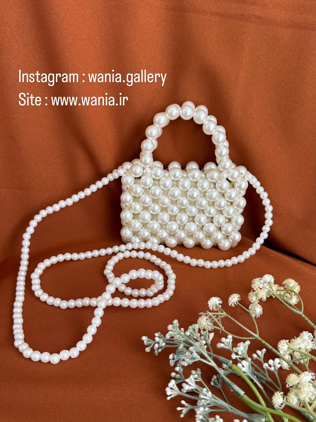 کیف مرواریدبافی شده دوشی