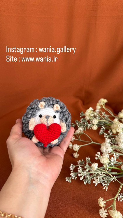 خرید آنلاین عروسک بافتنی جوجه تیغی عاشق برای هدیه ولنتاین