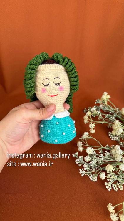 خرید آنلاین عروسک بافتنی فانتزی طرح گلدان
