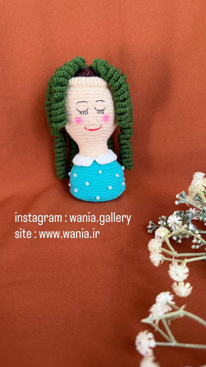 خرید اینترنتی عروسک بافتنی فانتزی طرح گلدان با قیمت مناسب