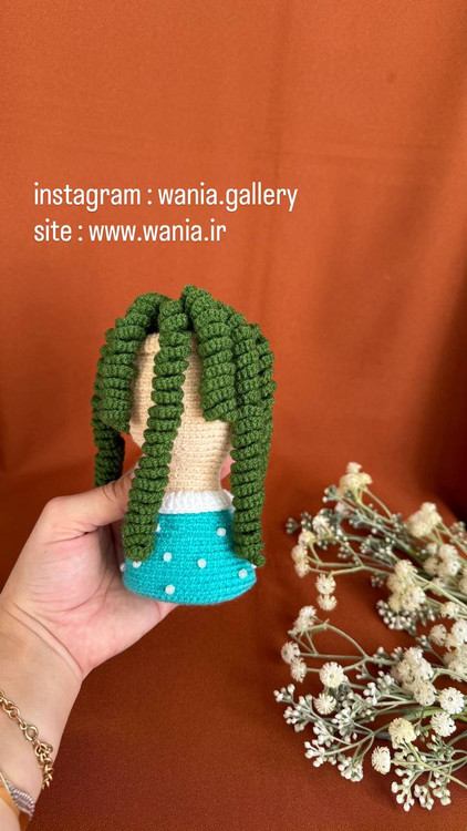 خرید اینترنتی عروسک بافتنی فانتزی طرح گلدان