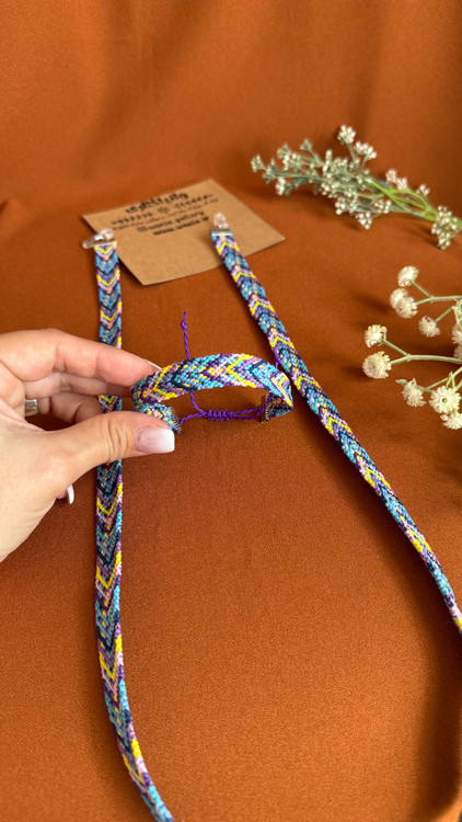 ست دستبند و بندعینک دستبافت